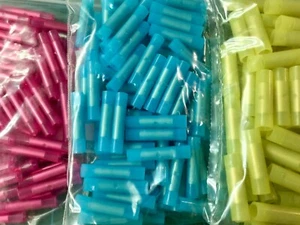 COMBO Pack 300pcs Red/Blue/Yellow Nylon Butt Splice Assortment, Crimp Terminals - Picture 1 of 5