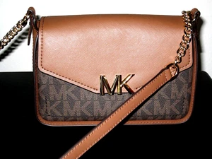 Michael Kors Sylvia Small Flap Shoulder Crossbody Purse Luggage Brown NEW🎀NWT🎁 - Picture 1 of 15