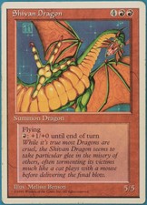 Shivan Dragon 4th Edition HEAVILY PLD Red Rare MAGIC CARD (ID# 211592) ABUGames