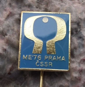1976 European Table Tennis Championships Prague Czechoslovakia Pin Badge - Picture 1 of 3