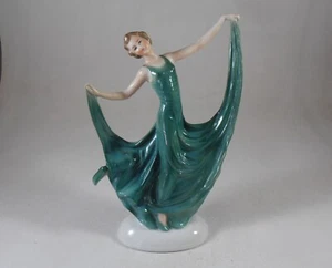 Antique Wagner & Apel Art Deco Dancing Girl Porcelain Figurine Made in Germany - Picture 1 of 9
