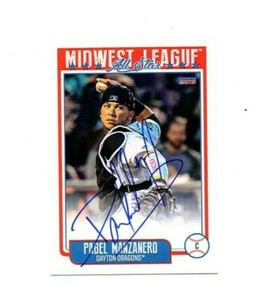 Pabel Manzanero autographed signed 2019 Midwest League All Star card Dayton Reds