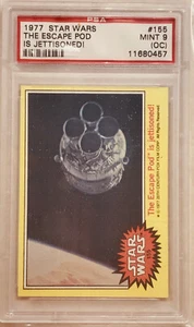 1977 Topps® STAR WARS ANH Trading Card #155 "Escape Pod Jettisoned" - PSA 9 (OC) - Picture 1 of 2