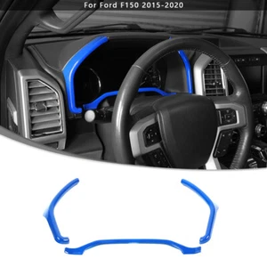 Accesorios de cubierta de tiras de ajuste de instrumentos azul para Ford F150 2015-2020 - Imagen 1 de 9