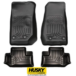 HUSKY WeatherBeater Floor Mats for 14-18 JEEP WRANGLER JK 2 DOOR Front Rear - Picture 1 of 6