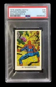 1978 marvel andra motiv 39 spider-man; super hero dina idoler PSA 7  (POP 2, 6^) - Picture 1 of 3