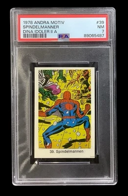 1978 marvel andra motiv 39 spider-man; super hero dina idoler PSA 7  (POP 2, 6^) - Image 1 of 3