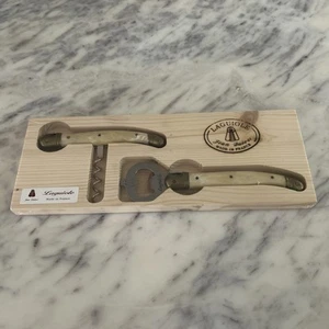 Laguiole Bottle Opener and Corkscrew Set + Box + Certificate of Authenticity - Picture 1 of 5