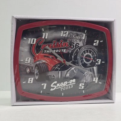 Snap-on Herramientas Tienda Reloj Hot-Rod - Cruisin' The Route US 66 Analógico 12" X 10" Nuevo Foto 1 de 4