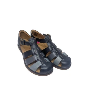 Clarks Certina Sun bequeme Leder-Sandalen Damengröße 8,5 marineblau Kombination - Bild 1 von 9