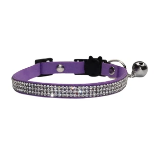 Rhinestones Cat Collars - Adjustable Bling Pet Collars with Bells, Soft Velve... - Picture 1 of 7