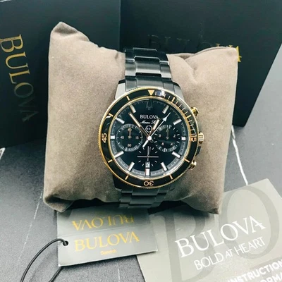 BULOVA 98B302 Marine Star Chronograph Quartz Diver's Watch Steel Quart Watch - Image 1 of 4