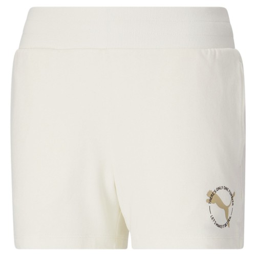 Pantaloncini PUMA Better Sportswear 4 pollici donna bianco sporco casual sportivi 67