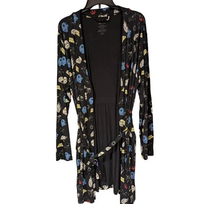 Star Wars MeUndies Robe M/L Black Print Lightweight Tie Waist Casual Loungewear - Image 1 of 4