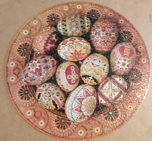1977 vintage Springbok circular puzzle Ukranian Folk Art- complete - Picture 1 of 6