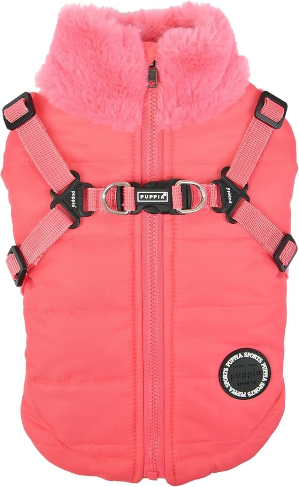 NUEVO CON ETIQUETAS PUPPIA Donavan Invierno Perro Abrigo Arnés Integrado ROSA talla XL Foto 1 de 1