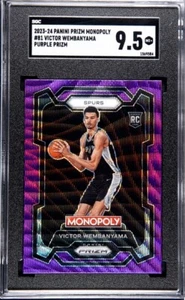 Victor Wembanyama 2023-24 Prizm Monopoly Purple Wave SGC 9.5 Rookie Card RC - Bild 1 von 2