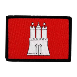 Café Viereck ® Hansestadt Hamburg Bundesland gewebtes Patch mit Klett 6,5 x 4,5 - Bild 1 von 4