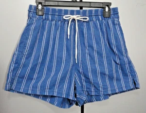 J.Crew Madewell Shorts Railroad Stripes Blue White Women's Size Small - Picture 1 of 8