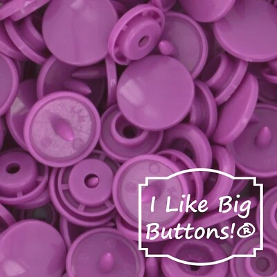 KAM Plastic Snaps: B56 Bright Purple-Size 20/T5-No Sew Snap Buttons Sewing DIY - Image 1 of 4