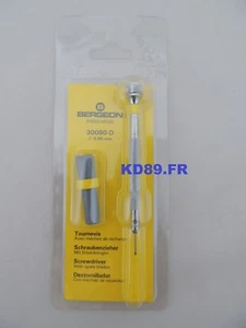 Screwdriver Bergeon 30080-D 0.80 mm for watchmakers with spare blades SWISS MADE - Picture 1 of 3