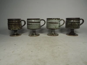 4 x Handmade Studio pottery Mugs Signed - Picture 1 of 18