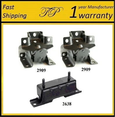 3 PCS MOTOR & TRANS MOUNT FOR 01-03; 05-06 CHEVROLET SILVERADO 1500 HD 6.0L 4WD - Image 1 of 4