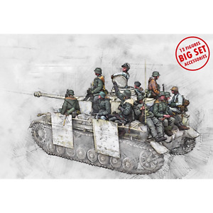 1/35 Escala Die-Cast Resina WW2 WWII Húngaro Tanque Soldado Modelo Kit Juguetes
