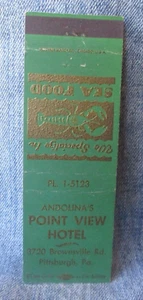 Point View Hotel Pittsburgh Pennsylvania Vintage Streichholzschachtelhülle LC12 - Bild 1 von 2