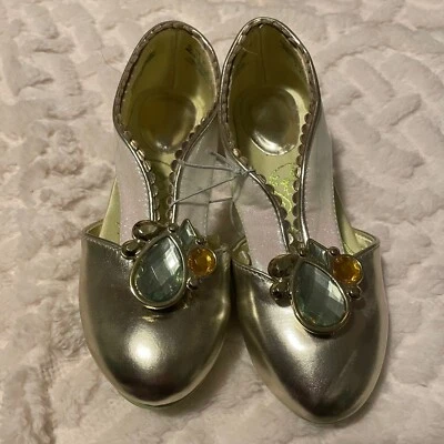 Disney Princess Tiana Gold Jeweled Costume Dress Up Shoes Size 13/1 - Image 1 of 4