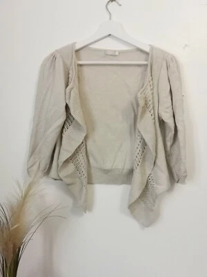 Gilet Femme Asymétrique Taille 2 Jacqueline Riu Beige - Photo 1/4