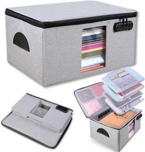 Extra Large Document Storage Bag,Foldable File Organizer,Safe File Folder 4 Sepa - Picture 1 of 12