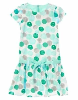 Vestido GYMBOREE verde menta 12 NUEVO $36.95 lunares pastel volantes nuevo con etiquetas Foto 1 de 4