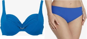 Conjunto de bikini Anita Hermine azul Reino Unido 32C con aros parte superior e inferior calzoncillos sin relleno - Imagen 1 de 5