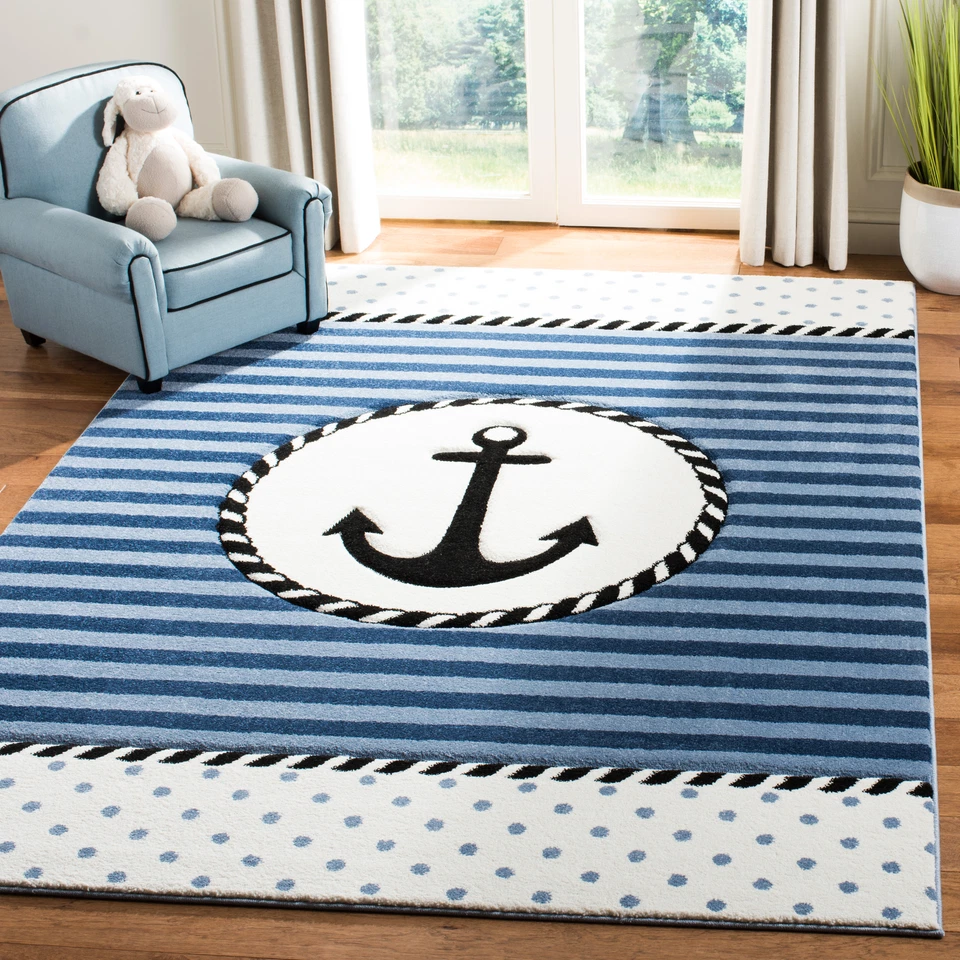 Safavieh Carousel Kids NAVY / IVORY 6'-7" ' Area Rug - CRK124N-6