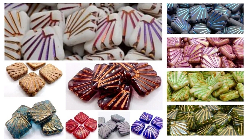 17(mm) FLAT SQUARE DIAMOND TILE CZECH PRESSED DIAFAN/FOCUS/SPACER BEADS - 5PCS - Image 1 of 1