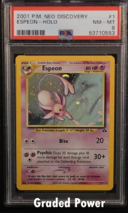 Neo Discovery Unlimited Espeon PSA 8 HOLO (0553) 1/75 Magic MTG - Imagen 1 de 1