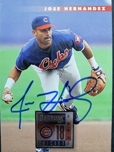 1996 Donruss SIGNED: Jose Hernandez, CUBS #136 - Picture 1 of 1
