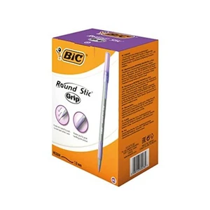 BIC Round Stic Grip Ballpoint Pens - Value Pack of 40 Pens for Office - Purple C - Picture 1 of 5