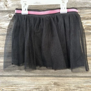 365 Kids Girls 6 Black Skirt Ruffle Tutu Pink Band Elastic Waist modesty shorts - Picture 1 of 4