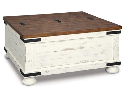 Mesa de centro Wystfield Farmhouse con almacenamiento, tapa elevadora con bisagras, madera, 36" de ancho x... Foto 1 de 4
