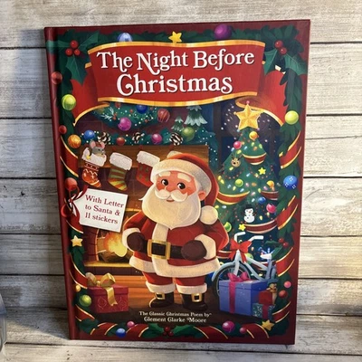 The Night Before Christmas w/ Letter to Santa &11 Stickers C.Moore Hardbook - Image 1 of 4