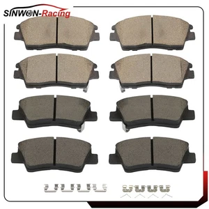 Pastillas de freno delanteras traseras cerámicas 8 piezas para Hyundai Tucson Kia Sportage 2017 2018-2021 - Imagen 1 de 23