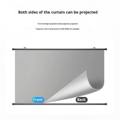 120 Inch Projector Screen Matte Spandex Fabric 16:9 Aspect Home Theater 3D Movie - Image 1 of 4