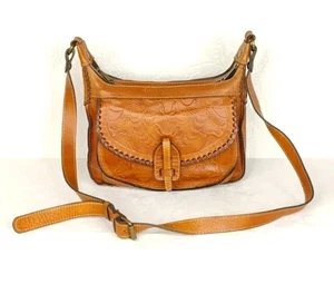 Patricia Nash Tooled Shoulder Bag Broken Zipper - Picture 1 of 24