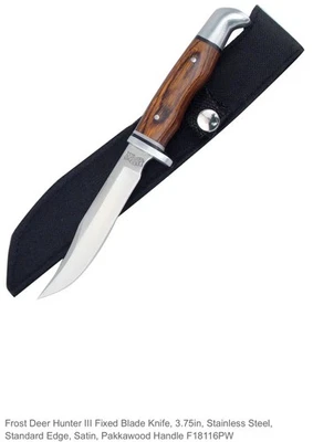 First Deer Hunter III Fixed Blade Knife N Box Never Used Dead Stock Discontinued - Image 1 of 4