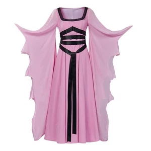 Munsters Lily Munster Cosplay Costume Pink Dress Halloween Gothic Vampire Gow... - Picture 1 of 7
