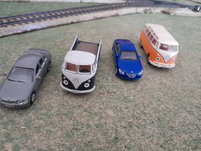 schuco 1:87 lotto 4 autovetture senza scatola - Immagine 1 di 4