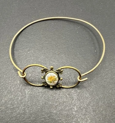 Pulsera vintage delicada alambre pintado flores J12 Foto 1 de 4