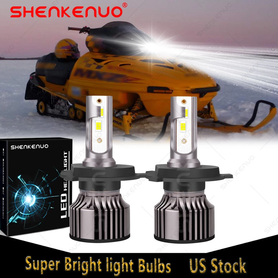 Faro LED súper blanco bombillas altas/bajas para Ski-Doo MXZ 670 1996-1999 2X 9003 Foto 1 de 4